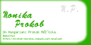 monika prokob business card